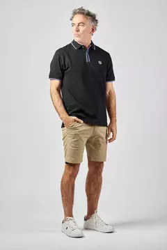 CHOMBA MANGA CORTA ALPHA ALGODON JAQUARD POLO OXFORD (9832)