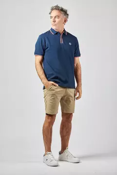 CHOMBA MANGA CORTA ALPHA ALGODON JAQUARD POLO OXFORD (9832)
