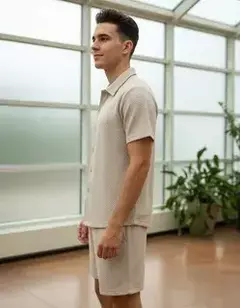 Imagen de Conjunto Tramado Hombre Polo Buckingham (6210-6429)