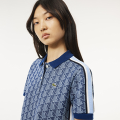 CHOMBA CUELLO POLO MONOGRAM JACQUARD MUJER - LACOSTE (9812) en internet