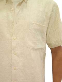 Camisa Dobby Liso M/c 1.bols. C/ Boton En El Cuello (9869) - Bugato shops