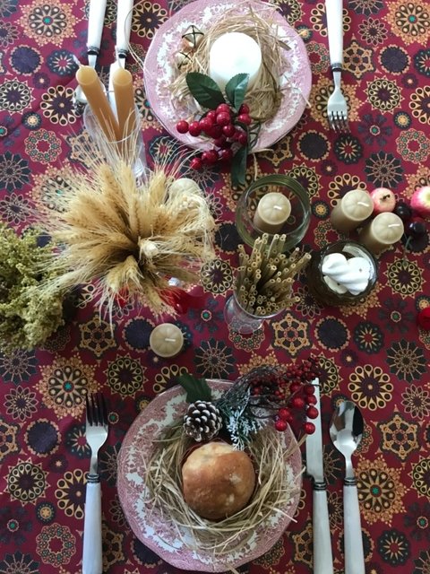 Toalha de Natal “Luz Dourada”