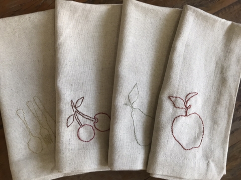 Conjunto Guardanapos Frutas