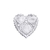 Blondas de Papel Bordadas CORAZON PLATEADA x100 - comprar online