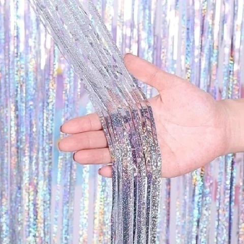 Cortinas Metalizadas HOLOGRAFICAS Ovni - Papelera Simon