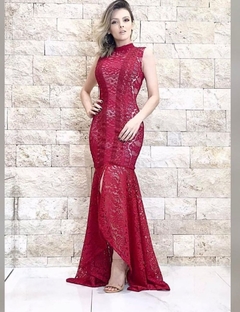 vestido longo luxurius red party - comprar online