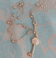 colar longuete chave gold - Ingridstorch