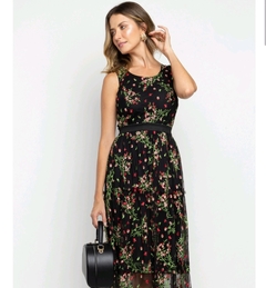 Vestido longo renda preto - comprar online