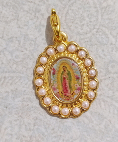 Pingente Guadalupe pérolas
