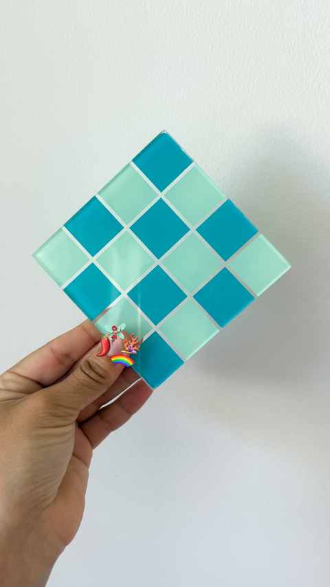 SET APOYA VASOS- TURQUESA EN FRANCES