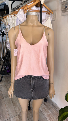 Blusita Seda con bretel de Strass - tienda online