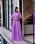 Vestido Longo em Musseline Pipoca Flavia Lilás - comprar online