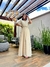 Vestido Longo em Musseline Pipoca Elainne Bege - comprar online