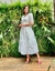 Vestido Max Midi em Lese de Algodão Jaqueline Off White