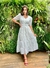 Vestido Max Midi em Lese de Algodão Jaqueline Off White - comprar online