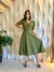 Vestido Godê Mide em Lese de Malha Verde Musgo Lídia Moda Evangélica na internet