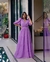 Vestido Longo em Musseline Pipoca Flavia Lilás