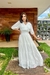 Vestido Longo em Musseline Kiraz Flavia Off White - comprar online