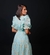 Vestido Max Midi em Lese de Algodão Mariane Azul Moda Evangelica - comprar online