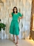 Vestido Godê Mide em Lese de Malha Verde Bandeira Fernanda Moda Evangélica - comprar online