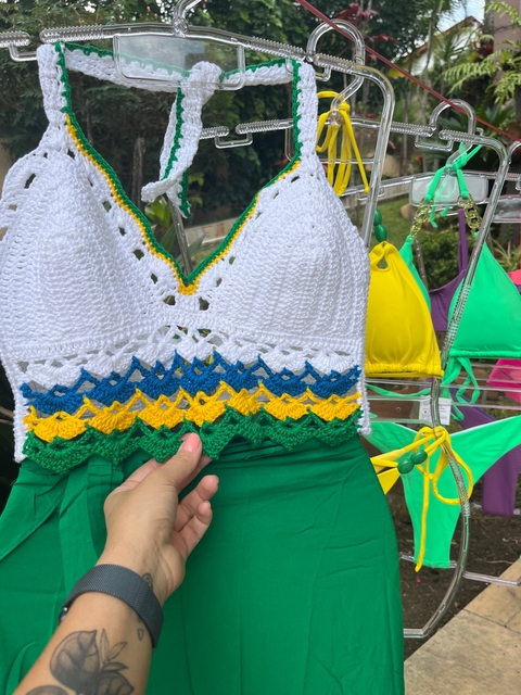 Croped crochê Brasil