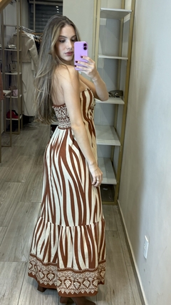 vestido longo listras - loja online
