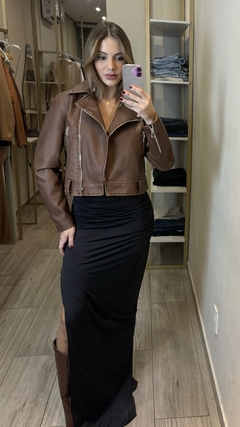 Vestido longo preto com detalhe dourado - loja online