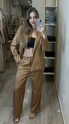 conjunto blazer + calca nude - loja online