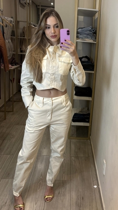 conjunto calca + jaqueta croped off - Thália Lima Store