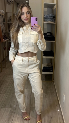 conjunto calca + jaqueta croped off - comprar online
