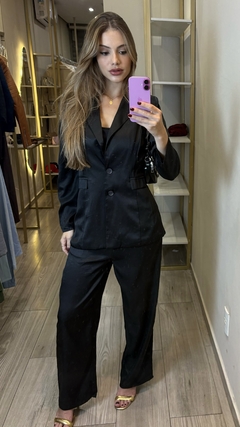 conjunto blazer + calca preto - Thália Lima Store