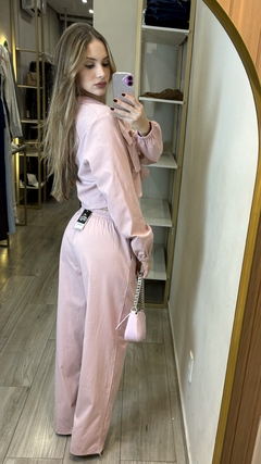 conjunto calca + casaco pink - Thália Lima Store