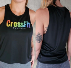 Crop Top / Pupera de microfibra "Cross Multicolor"