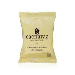 Alfajor Blanco relleno de dulce de leche x 60g CACHAFAZ