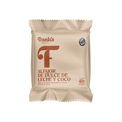 Alfajor de Maicena con Dulce de Leche y coco SIN TACC x40gr FRANKS