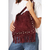 TOTE BOHO CHIC bordo - tienda online