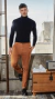 CALÇA BIOTIPO SARJA CARAMELO MASCULINA SKINNY STYL