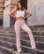 CALÇA BIOTIPO SARJA ROSÊ FEMININA FLARE REF.28468 na internet