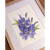 Acuarela "Mariposa y Flores en azules" 23 x 31 cm - SIN MARCO - - comprar online
