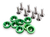 Arandelas Aluminio Moto Auto Atv 6mm M6 Epman X8 Verde