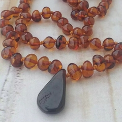 Collar Ámbar Cognac con dije - tienda online