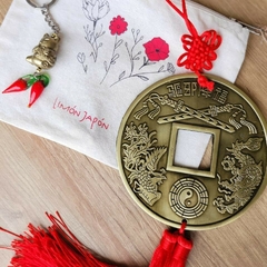 AMULETO MONEDA CHINA FENG SHUI GRANDE