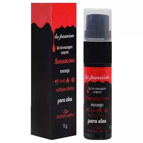 GEL EFEITO VIBRA LA PASSION MORANGO SOFISTICATTO