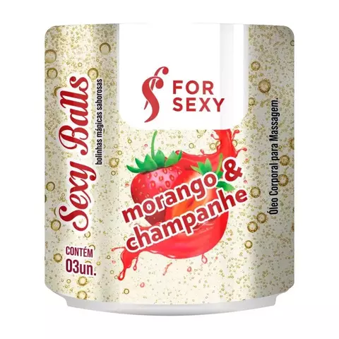 BOLINHA MORANGO C/CHAMPAGNE FOR SEXY