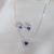 Conjunto coração zirconia