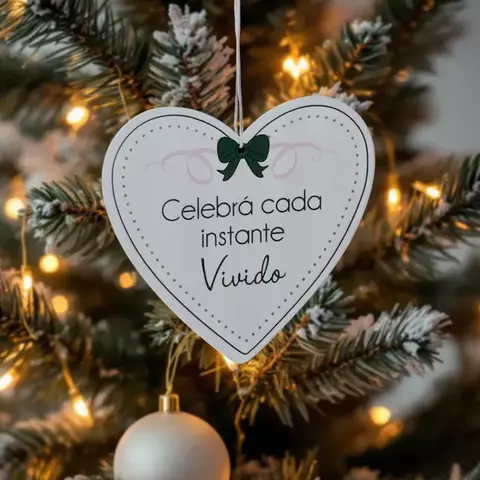Adorno Navidad Rosa + Verde Cuore - comprar online