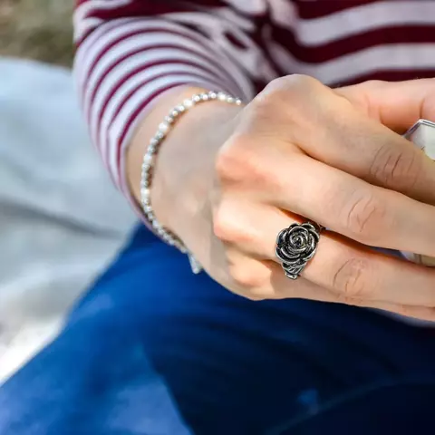 Anillo Acero Rose