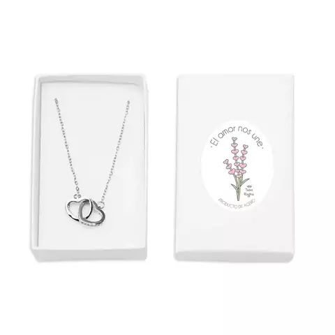 Collar Acero Dos Corazones - comprar online