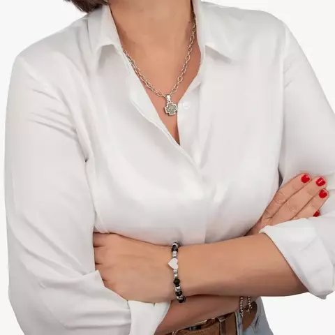 Conjunto Acero Norma (Collar Cruz del Equilibrio + Pulsera)