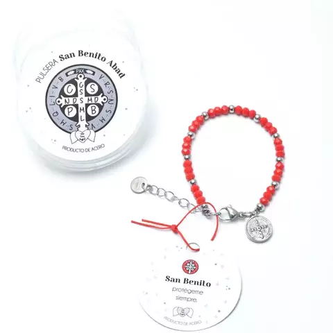 Pulsera San Benito Abad Roja